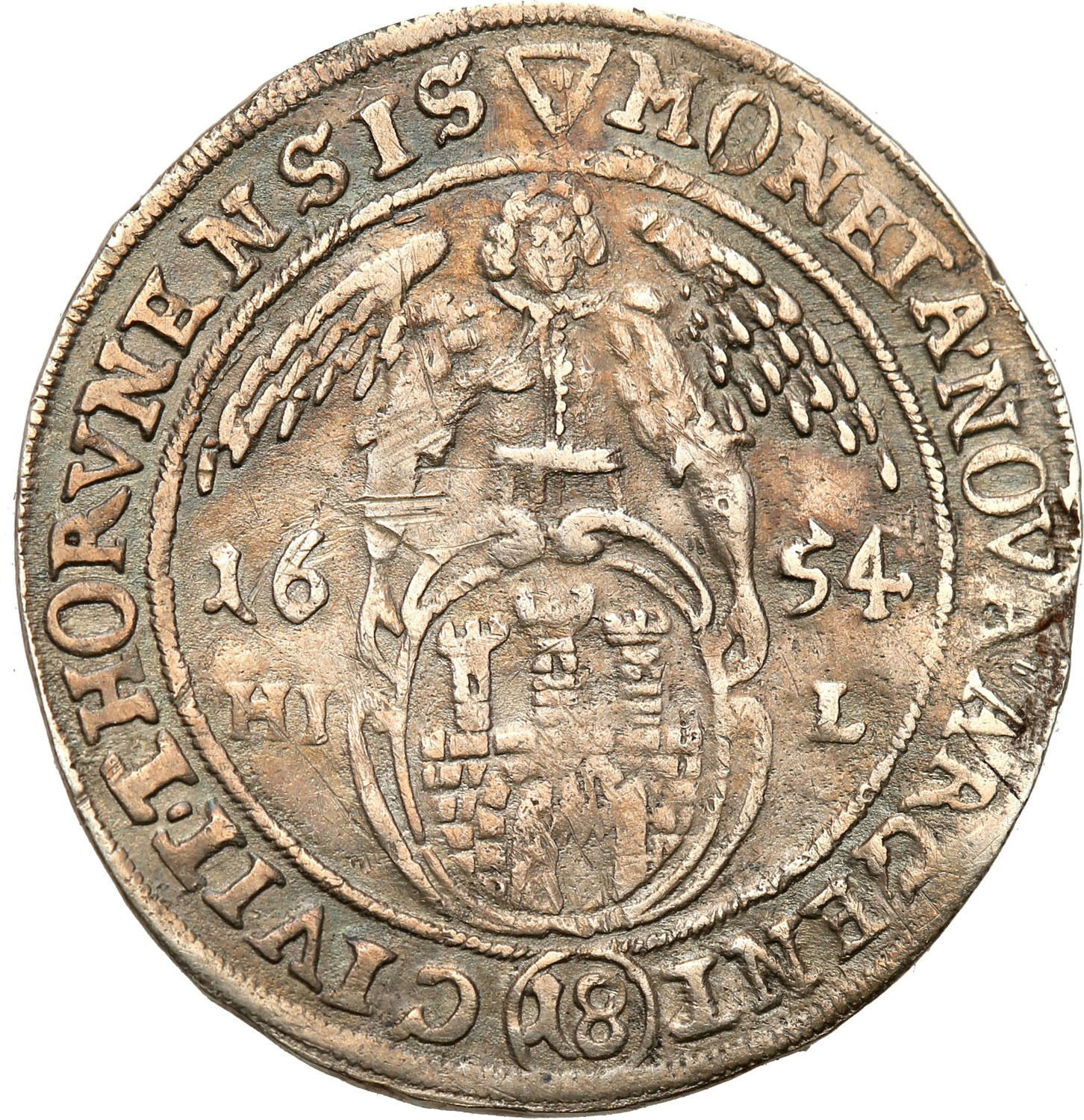 Jan II Kazimierz. Ort (18 groszy) 1654, Toruń